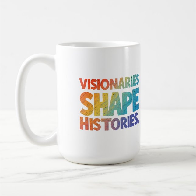 Visionäre gestalten Geschichte Kaffeetasse (Links)