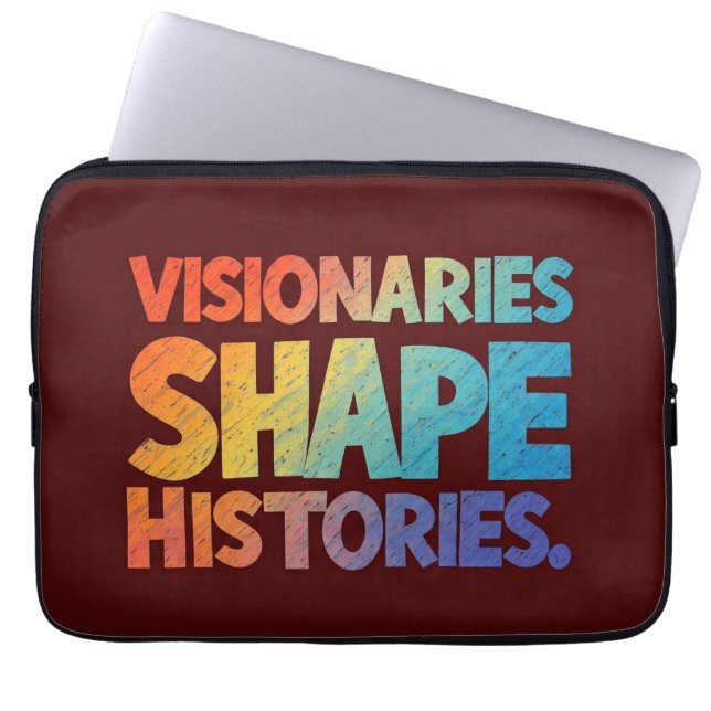 Visionäre gestalten Geschichte Laptopschutzhülle (Vorderseite)