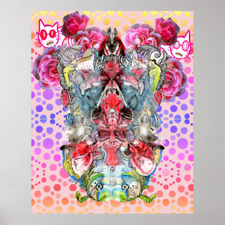 Visionäre surrealistische Kunst | Symmetrische Fan Poster
