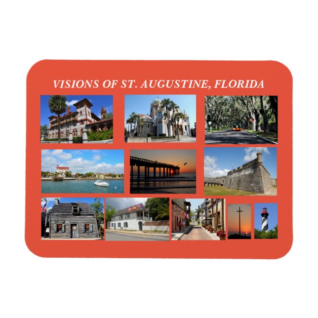 Visionen des historischen St. Augustine, Florida Magnet (Horizontal)