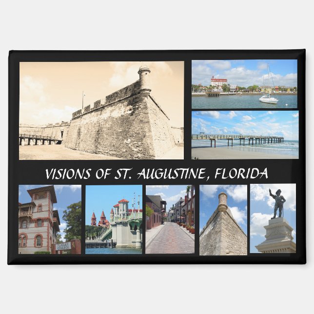 Visionen des historischen St. Augustinus, Florida Magnet (Vorderseite)