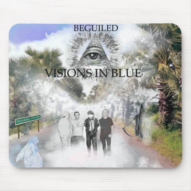 Visionen in blauem Mousepad (Vorne)