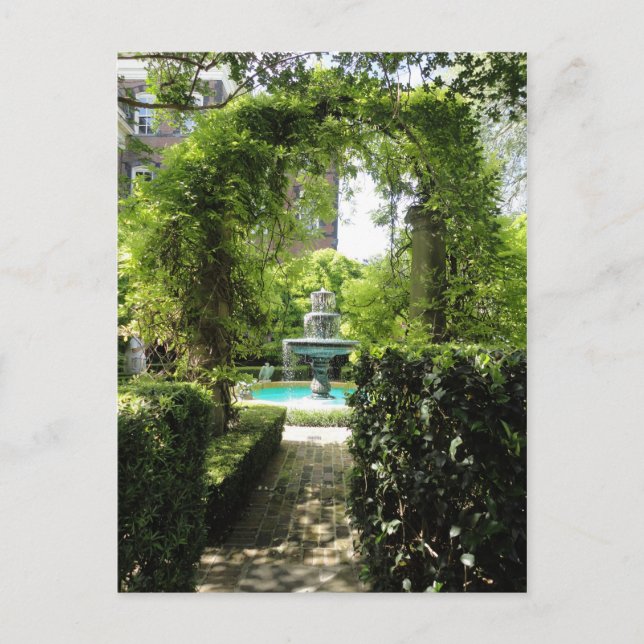 Visionen von Charleston Fountain Postcard Postkarte (Vorderseite)