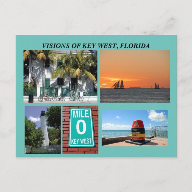 Visionen von Key West, Florida Postkarte (Vorderseite)