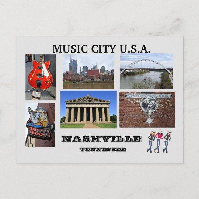 Visionen von Nashville, Tennessee Postcard Postkarte (Vorderseite)