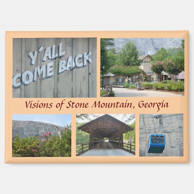 Visionen von Stone Mountain, Georgien Magnet (Vorderseite)