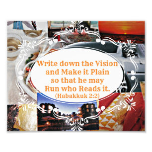 Visionsbrett mit Bibel-Vers notieren Visio Fotodruck