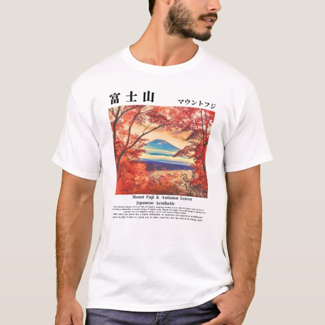 Visit Japan – Mount Fuji & Autumn Leaves T-Shirt (Vorderseite)