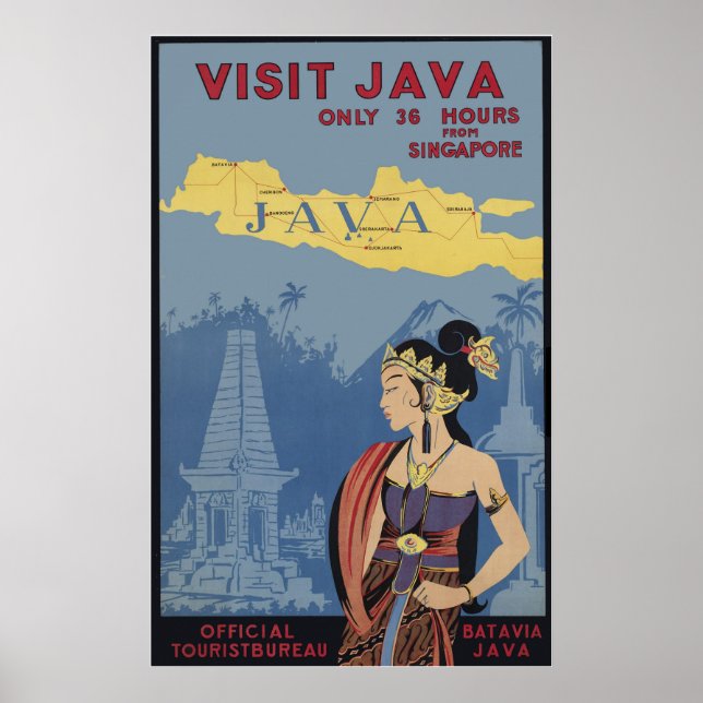 Visit Java Only 36 hours from Singapore Poster (Vorne)