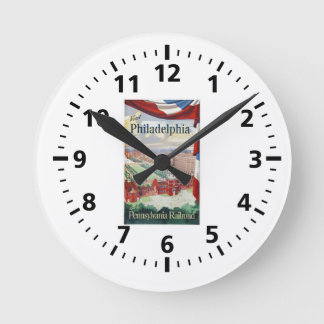 Visit Philadelphia  via  the Pennsylvania     Watc Runde Wanduhr