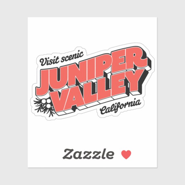 "Visit Pittoresque Juniper Valley" - Sticker (Feuille)
