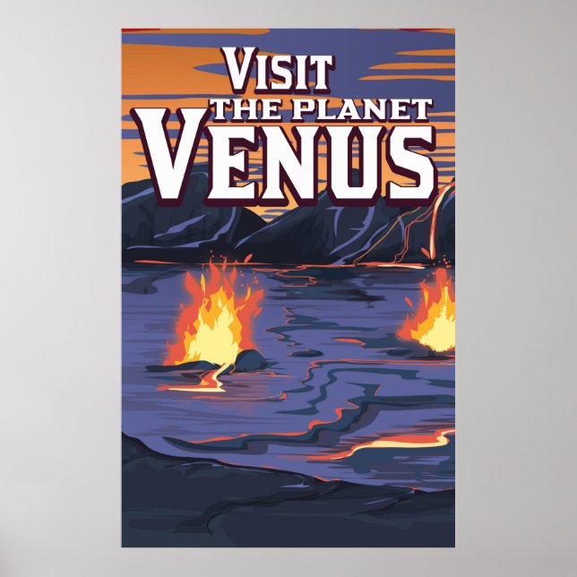 Visit the Planet Venus travel poster (Vorne)