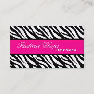 Visite 100 noir rose Zebra Motif d'impression Carte de vi