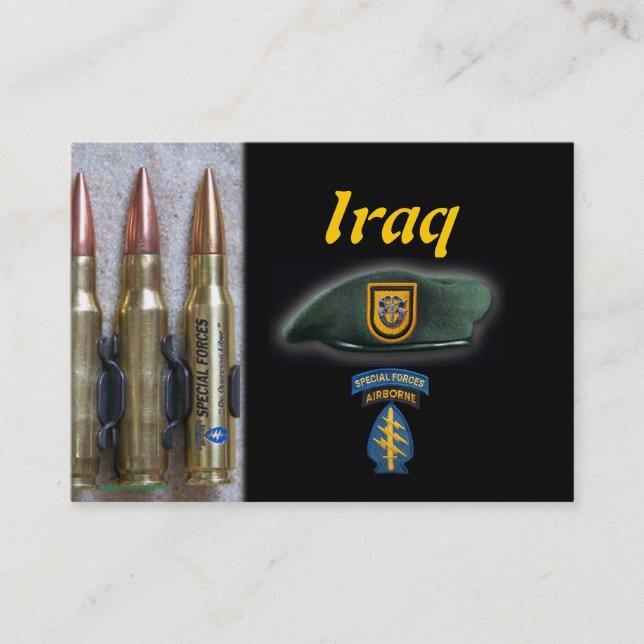 Visite 1er green béets forces spéciales irak carte de com (Devant)