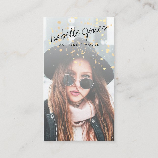 Visite Actor Model Singer Dancer Pink Photo Carte de visi (Devant)