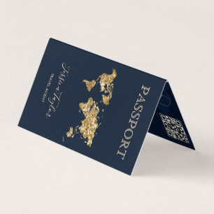 Visite Agent de voyage Carte du monde de passeport Insére