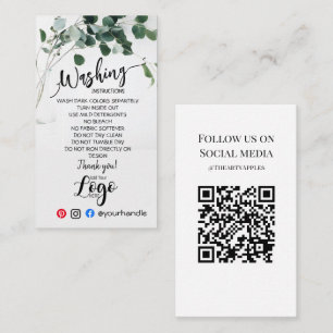 Visite AJOUTER LES instructions de lavage LOGO CARTE CART