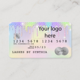 Visite Ajouter votre logo Carte de crédit Holograph Unico