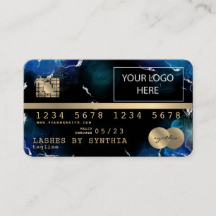 Visite Ajoutez votre carte de crédit Logo Styled Gold et 