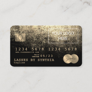 Visite Ajoutez votre carte de crédit Logo Styled Gold et 