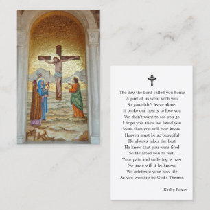 Visite Ajoutez votre carte de prière d'image religieuse
