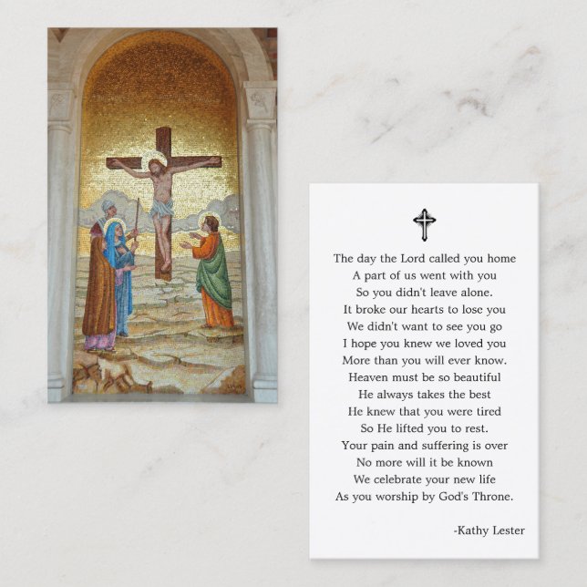 Visite Ajoutez votre carte de prière d'image religieuse (Devant / Derrière)