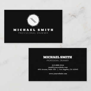 Visite Ajoutez votre logo personnalisé Drummer Carte de v