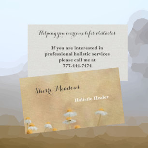 Visite Aquarelle apaisante Marguerite jaune Carte de visi