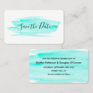 Visite Aquarelle brosse Enregistrer la carte de date