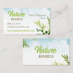 Visite Aquarelle Feuille de la nature sur le Carte de vis