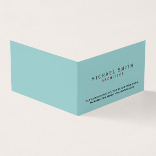 Visite Architect Blue Modern Simple Minimal Carte de visi
