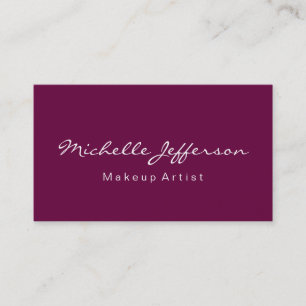 Visite Artiste de maquillage violet Tyrien Carte de visit
