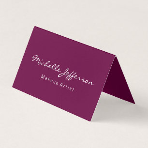 Visite Artiste de maquillage violet Tyrien Carte de visit
