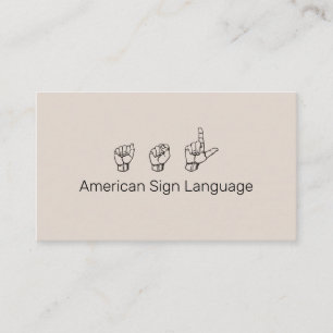 Visite ASL, Langue des Signes, Traducteur, Carte de visit
