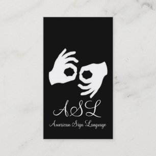 Visite ASL, Langue des Signes, Traducteur, Carte de visit