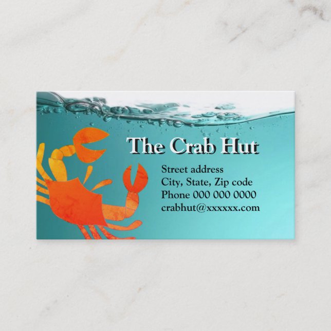 Visite Autobus de hutte de crabe. carte (Devant)