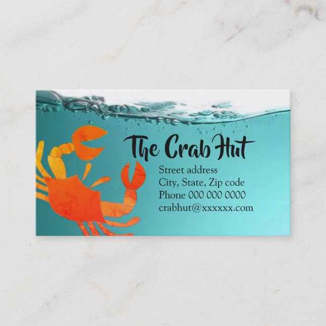 Visite Autobus de hutte de crabe. carte (Devant)