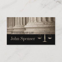 Avocats De Droit Corinthien Colonne Carte de visit