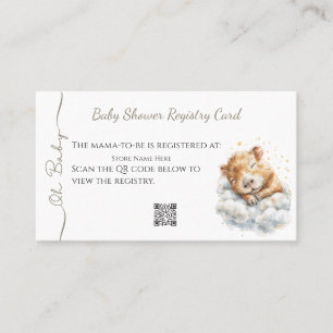 Visite Baby Garçon Shower • Carte de Registre • Capybara