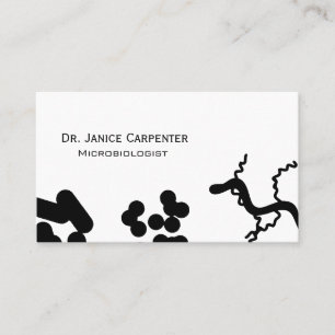 Visite Bactéries Médicale Micro noir et blanc Carte de 
