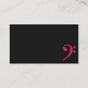 Visite Bass Clef Symbole Vermillion Musicien Carte de vis