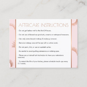 Visite Beaucoup de Lashes Salon Rose/Rose Gold Carte d'Af
