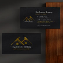 Black and Gold Building Home Outils Carte de visit
