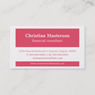 Visite Blocs de couleurs modernes Carte de visite, rose