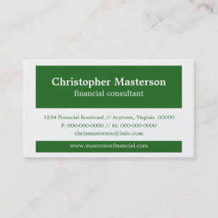 Visite Blocs de couleurs modernes Carte de visite, Vert