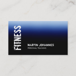Visite Blue Black Fitness Personal Trainer Carte de visit