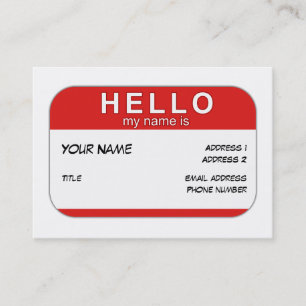 Visite Bonjour mon nom est carte de profil