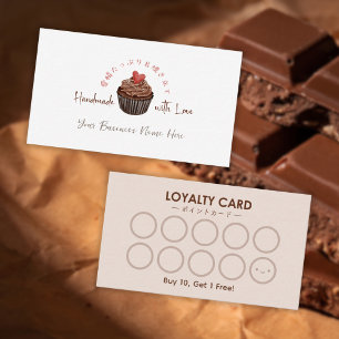 Visite Boulangerie Carte de fidélité client Cupcake Choco