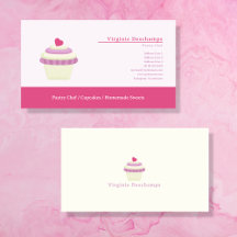 Boulangerie Cupcake ou chef pâtissier Carte de vis