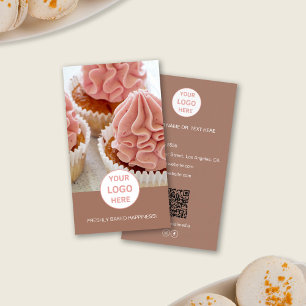 Visite Boulangerie Photo personnalisée Logo QR Carte de v